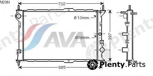  AVA QUALITY COOLING part FD2381 Radiator, engine cooling