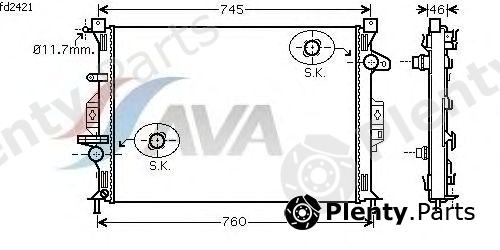  AVA QUALITY COOLING part FD2421 Radiator, engine cooling