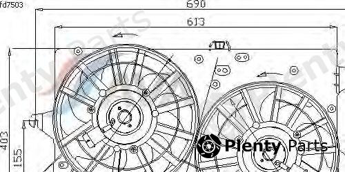  AVA QUALITY COOLING part FD7503 Fan, radiator