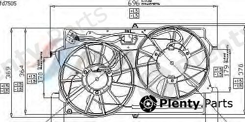  AVA QUALITY COOLING part FD7505 Fan, radiator