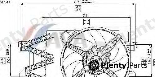  AVA QUALITY COOLING part FD7514 Fan, radiator