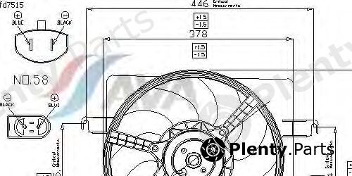  AVA QUALITY COOLING part FD7515 Fan, radiator