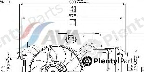  AVA QUALITY COOLING part FD7519 Fan, radiator
