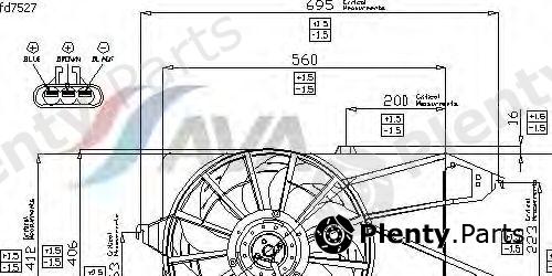  AVA QUALITY COOLING part FD7527 Fan, radiator
