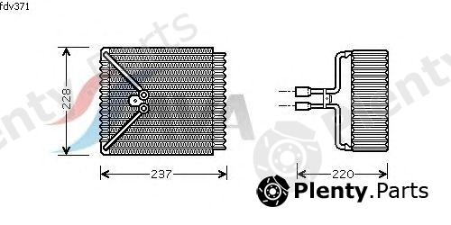  AVA QUALITY COOLING part FDV371 Evaporator, air conditioning