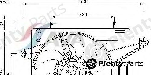  AVA QUALITY COOLING part FT7510 Fan, radiator