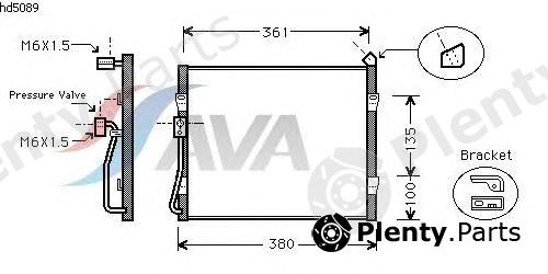  AVA QUALITY COOLING part HD5089 Condenser, air conditioning