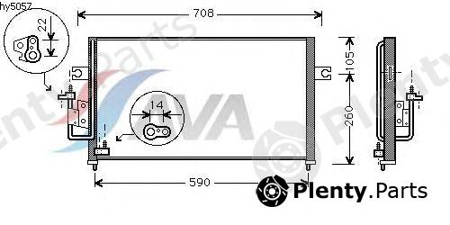  AVA QUALITY COOLING part HY5057 Condenser, air conditioning