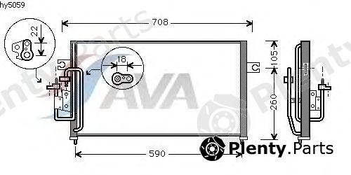  AVA QUALITY COOLING part HY5059 Condenser, air conditioning