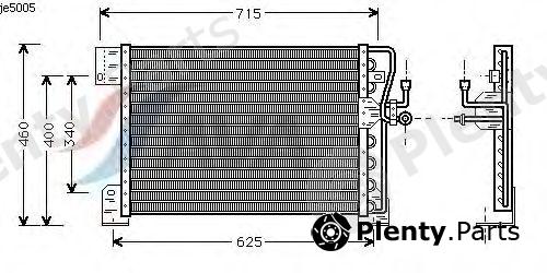  AVA QUALITY COOLING part JE5005 Condenser, air conditioning