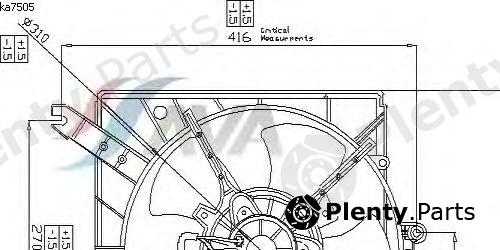  AVA QUALITY COOLING part KA7505 Fan, radiator