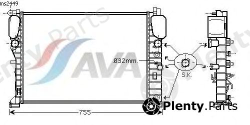  AVA QUALITY COOLING part MS2449 Radiator, engine cooling