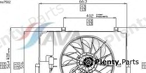  AVA QUALITY COOLING part MS7502 Fan, radiator