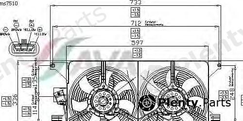  AVA QUALITY COOLING part MS7510 Fan, radiator