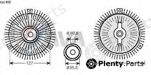  AVA QUALITY COOLING part MSC408 Clutch, radiator fan