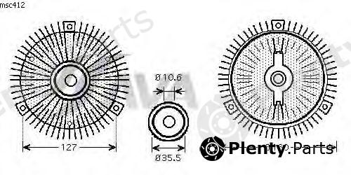  AVA QUALITY COOLING part MSC412 Clutch, radiator fan