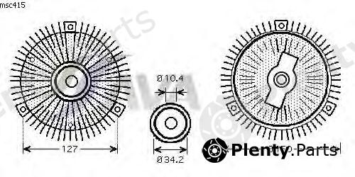  AVA QUALITY COOLING part MSC415 Clutch, radiator fan
