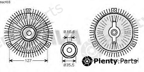  AVA QUALITY COOLING part MSC418 Clutch, radiator fan