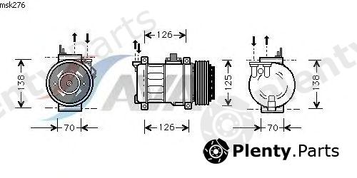  AVA QUALITY COOLING part MSK276 Compressor, air conditioning
