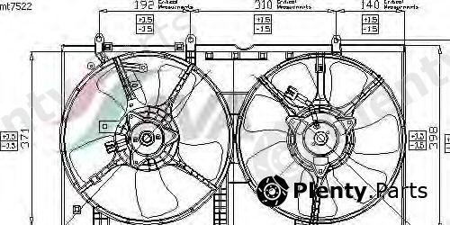  AVA QUALITY COOLING part MT7522 Fan, radiator