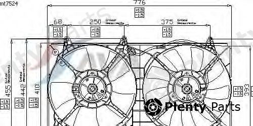  AVA QUALITY COOLING part MT7524 Fan, radiator