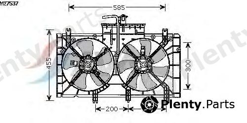  AVA QUALITY COOLING part MZ7537 Fan, radiator