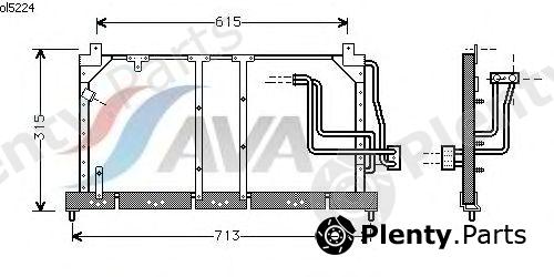  AVA QUALITY COOLING part OL5224 Condenser, air conditioning