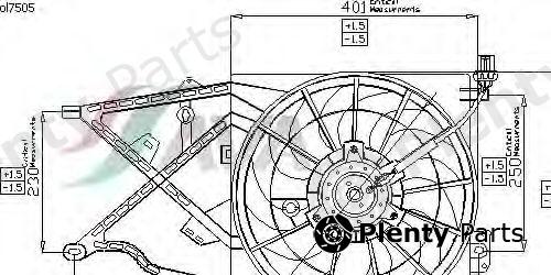  AVA QUALITY COOLING part OL7505 Fan, radiator