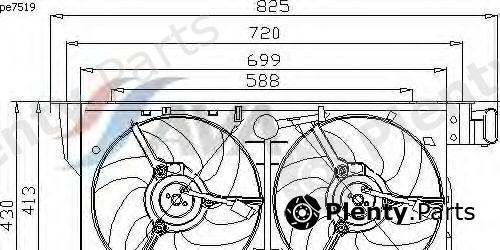  AVA QUALITY COOLING part PE7519 Fan, radiator
