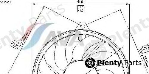  AVA QUALITY COOLING part PE7520 Fan, radiator