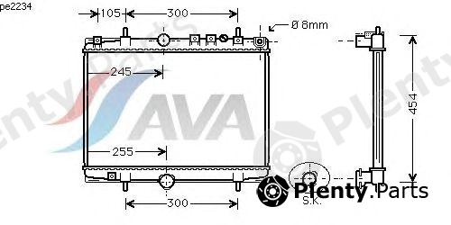  AVA QUALITY COOLING part PEA2234 Radiator, engine cooling