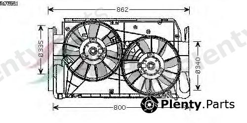  AVA QUALITY COOLING part TO7551 Fan, radiator
