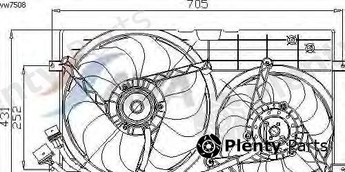  AVA QUALITY COOLING part VW7508 Fan, radiator
