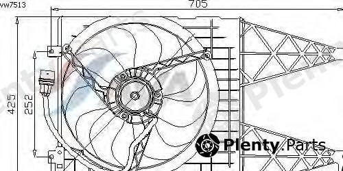  AVA QUALITY COOLING part VW7513 Fan, radiator