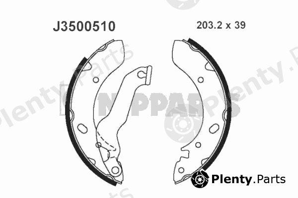  NIPPARTS part J3500510 Brake Shoe Set