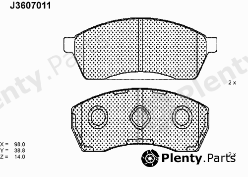 NIPPARTS part J3607011 Brake Pad Set, disc brake