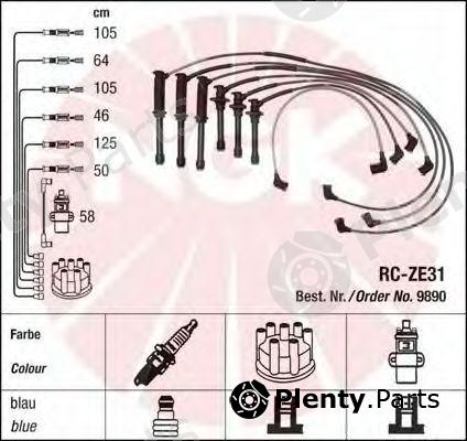  NGK part 9890 Ignition Cable Kit