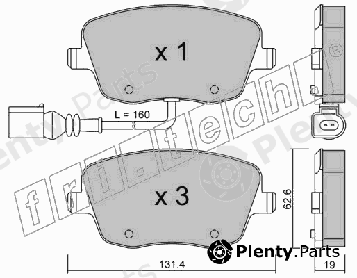  fri.tech. part 563.1 (5631) Brake Pad Set, disc brake
