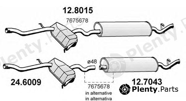  ASSO part 12.8015 (128015) Middle-/End Silencer