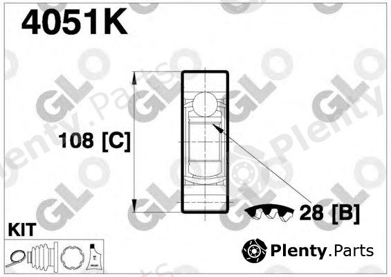  GLO part 4051K Joint Kit, drive shaft