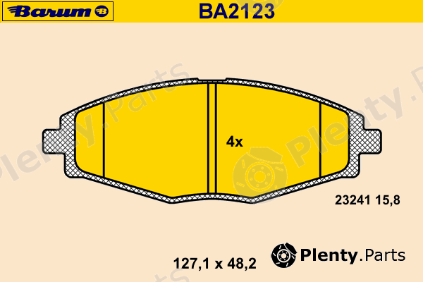  BARUM part BA2123 Brake Pad Set, disc brake