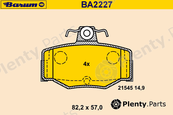  BARUM part BA2227 Brake Pad Set, disc brake