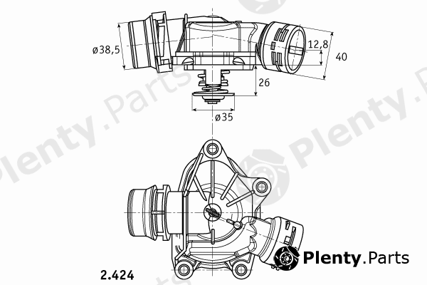  BEHR THERMOT-TRONIK part 2.424.88 (242488) Thermostat, coolant