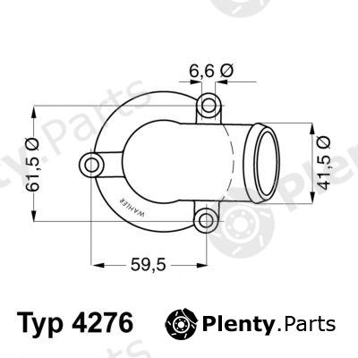  WAHLER part 4276.87D (427687D) Thermostat, coolant