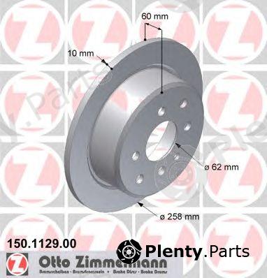  ZIMMERMANN part 150.1129.00 (150112900) Brake Disc