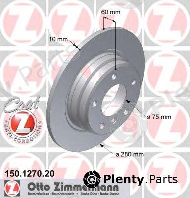  ZIMMERMANN part 150.1270.20 (150127020) Brake Disc