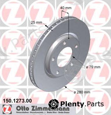  ZIMMERMANN part 150.1273.00 (150127300) Brake Disc