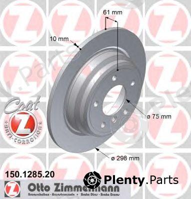  ZIMMERMANN part 150.1285.20 (150128520) Brake Disc