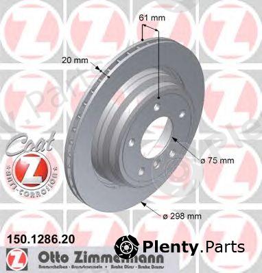  ZIMMERMANN part 150.1286.20 (150128620) Brake Disc