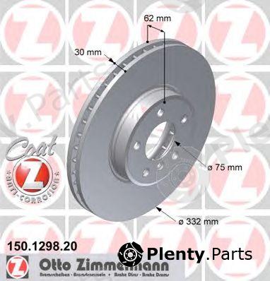  ZIMMERMANN part 150.1298.20 (150129820) Brake Disc